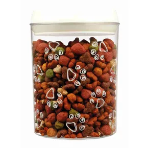 1,5 l / o 12 × 17,5 cm átlátszó műanyag edény élelmiszerekhez és finomságokhoz